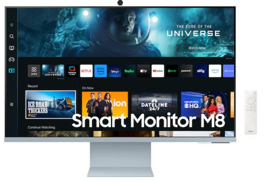 Samsung M8 Smart Monitor 32" UHD 4K (LS32CM80BUMXUE) – Ultra-slim 32" 4K UHD smart monitor with built-in apps, Wi-Fi, and remote PC access