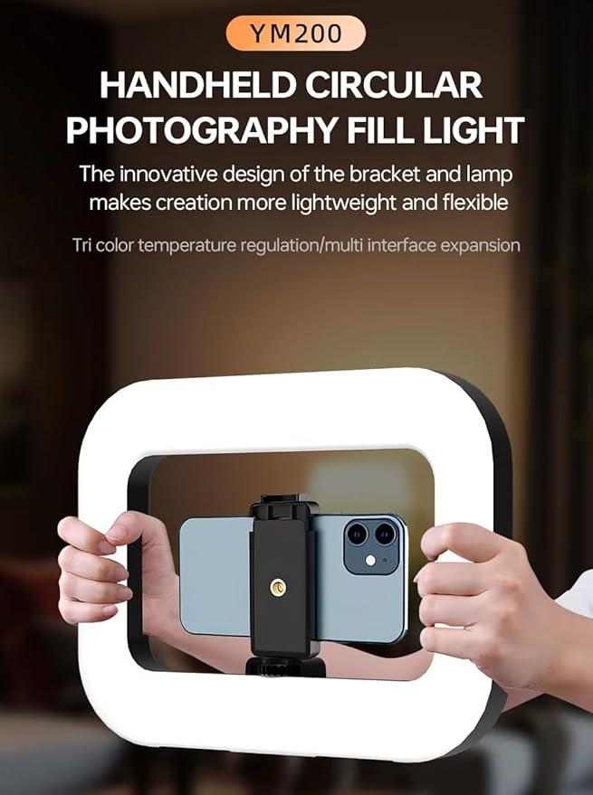 RETRACK YM-200 Rechargeable 20W Selfie Portable Ring Light Phone Adjustable Fill Light Flash