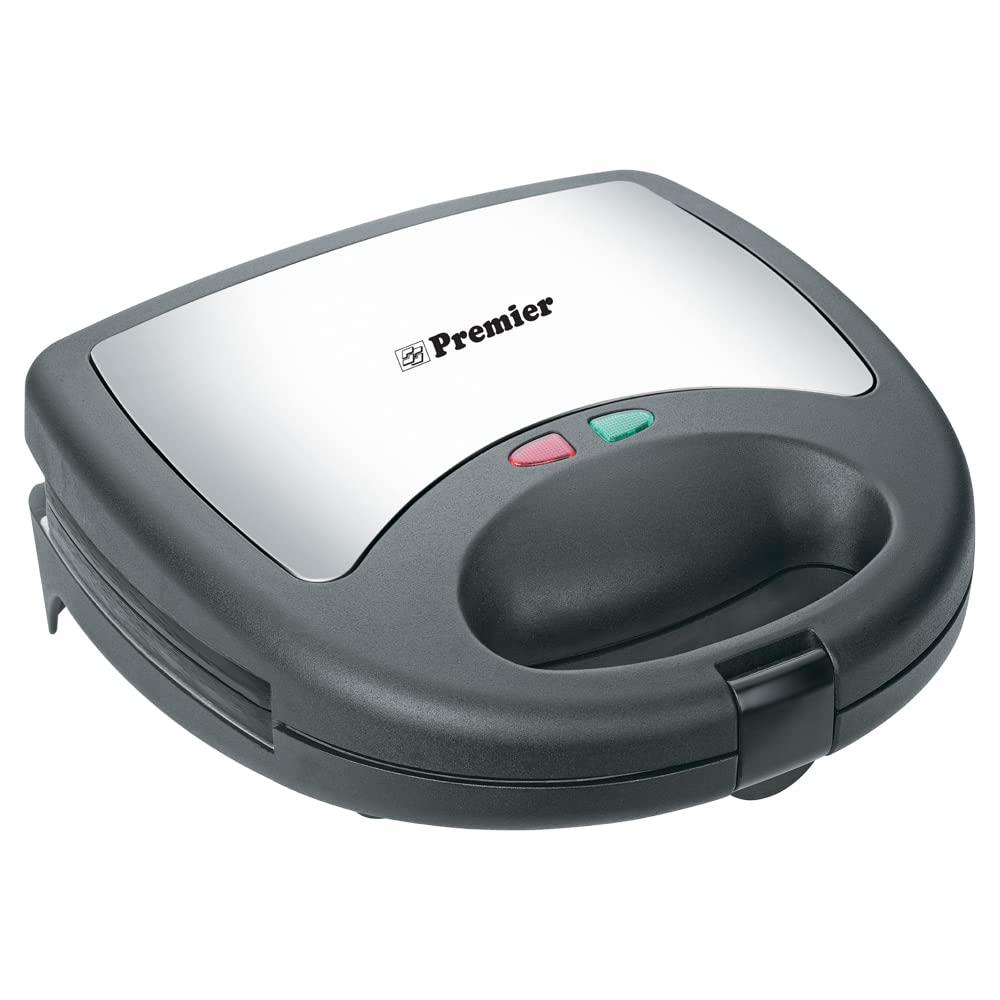 Premier PM 511  3-in-1 Sandwich Maker – 750W, Non-Stick, Detachable Plates (Toast, Waffle, Grill)