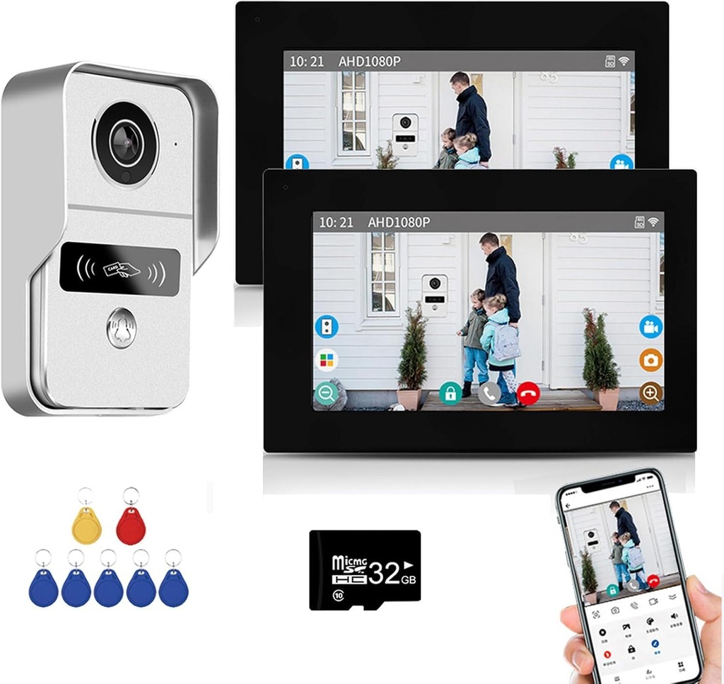 Tuya RL-B7YID-TY Smart 7” wifi Touch Screen 1080P Video Door phone wired intercom system