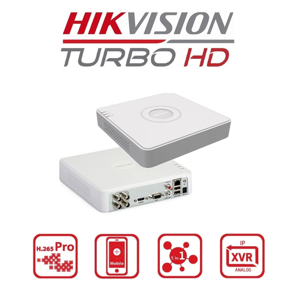 Hikvision DS-7104HGHI-M1 4 Channel720p Mini 1U H.265 DVR