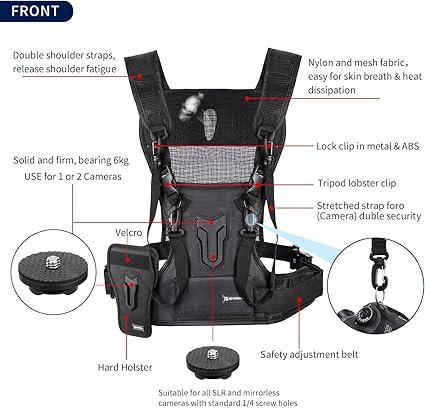Sevenoak SK-MSP01 Dual Camera Harness Strap