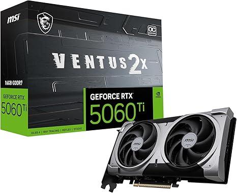 MSI GeForce RTX 5060 Ti 16G Ventus 2X OC Plus Gaming Graphics Card