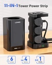 LDNIO SKW6457 2500W UK Tower Extension Socket with 15W Wireless Charger & USB Ports
