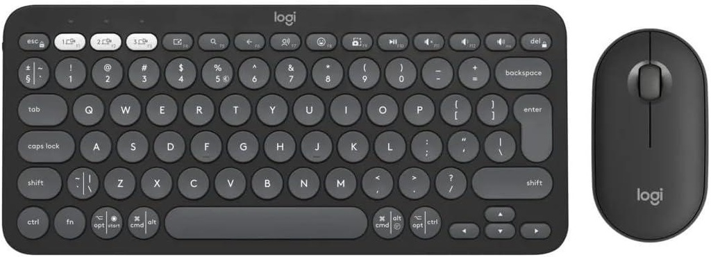 Logitech Pebble 2 Bluetooth Keyboard and Mouse Combo 920-012239 – Silent, Slim, Wireless for Home & Office Use