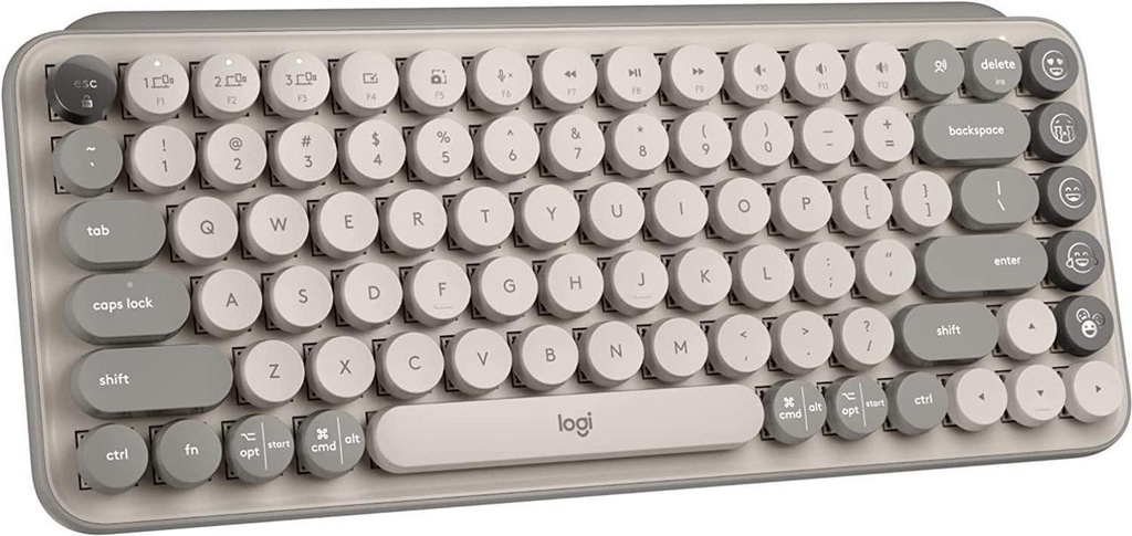 Logitech POP Wireless Mechanical Bluetooth Keyboard with Customizable Emoji Keys, USB connectivity, OS Compatible