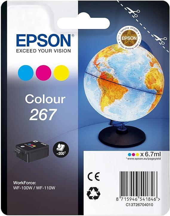 Epson 267 Colour Ink Cartridge for WF-100W - C13T26704010