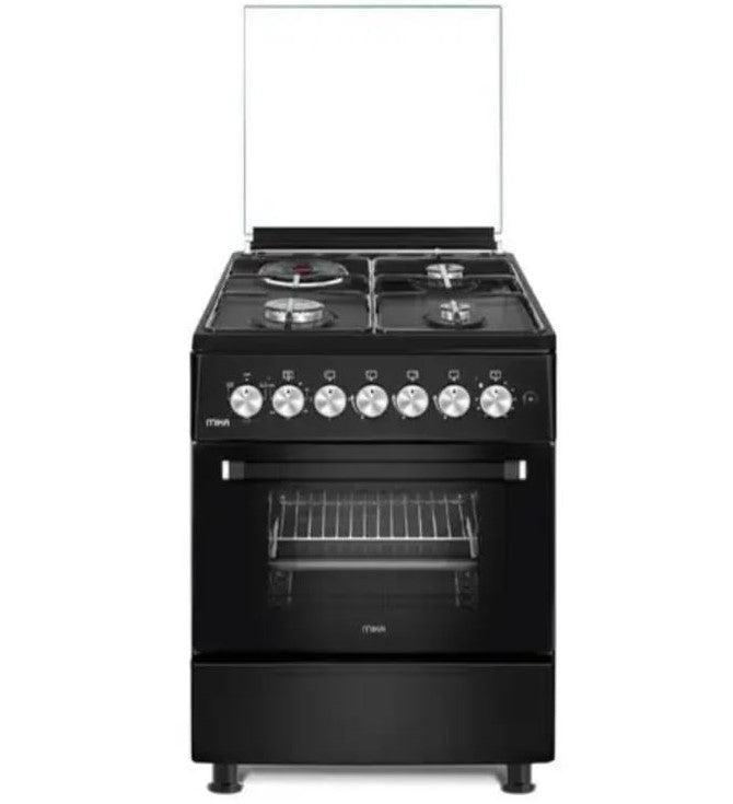 MIKA MST58U31E3BLEM Standing Cooker 58x58cm – Multi-Function Gas & Electric Cooker with 3 Gas Burners, 1 Hot Plate, and 3-Function Electric Oven