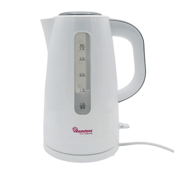 Ramtons RM/567 3L Corded Electric Kettle –Fast Boiling, Energy-Efficient, Durable & Sleek White Kettle Perfect for Homes, Offices, and Everyday