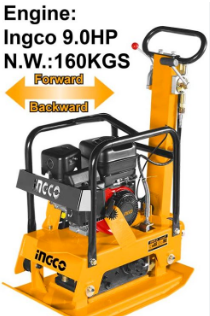 Ingco GCP160-2 Gasoline Reversible Plate Compactor – Heavy-Duty Vibratory Soil Compaction Machine