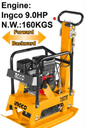Ingco GCP160-2 Gasoline Reversible Plate Compactor – Heavy-Duty Vibratory Soil Compaction Machine