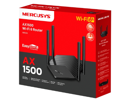 MERCUSYS MR60X AX1500 Dual-Band WiFi 6 Router – High-Speed Gigabit Wireless Internet Router for Home & Office