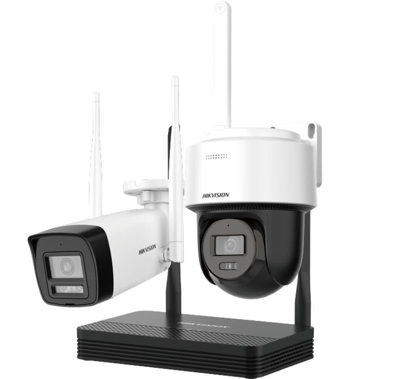 Hikvision NKS424W03H 4MP H.265 WiFi NVS Kit One Bullet + One PTZ Dome