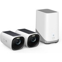 Eufy Security eufyCam 3 S330 2-Cam Kit T88713W1- 4K UHD Wireless Solar Outdoor Security Camera System with BionicMind AI for smart home surveillance and advanced motion detection