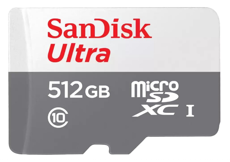 SanDisk 512GB Ultra microSD Card – Class 10, 100MB/s, UHS-I – SDSQUNR-512G-GN3MN (No Adapter)