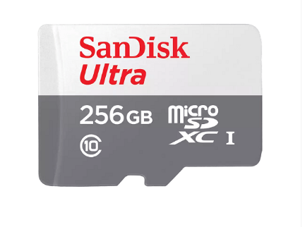 SanDisk 256GB ultra MicroSD Card SDSQUNR-256G-GN3MN – Class 10, 100MB/s, High-Speed Storage (No Adapter)