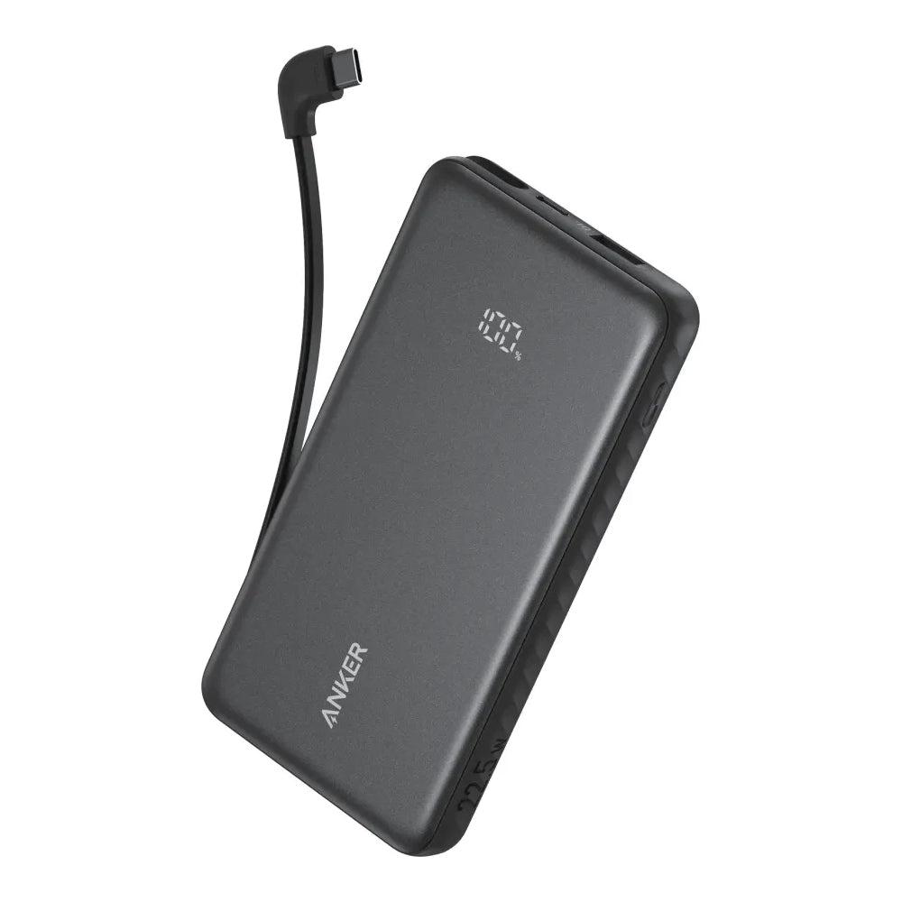 [A110DH11-PM-STL] Anker Zolo A110DH11 10000mAh 22.5W Power Bank with Built-in USB-C Cable - Compact fast-charging power bank for reliable on-the-go device power and convenience