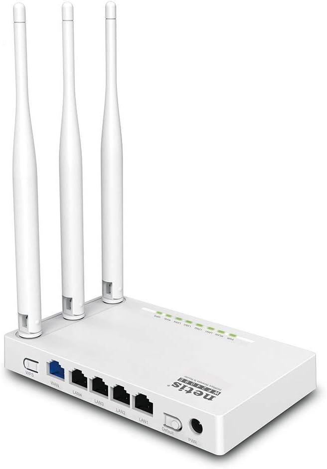 Netis WF2409E 300Mbps High-Speed Wireless N Router | Smart 3 x 5dBi High Gain Antennas with Parental Control for Computers, Smartphones, Wireless Cameras