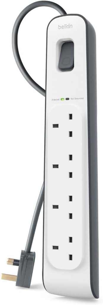 Belkin BSV400AF2M 4 Way/4 Plug 2m Surge Protection Extension Lead Strip