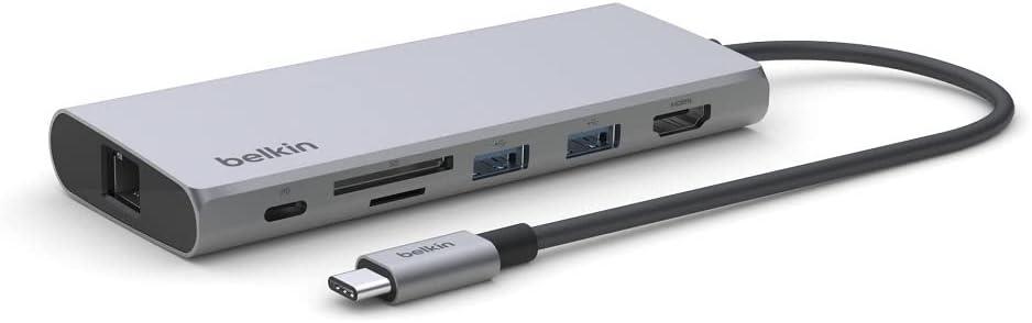 Belkin AVC009BTSGY USB C Multiport Adapter 7IN1 Port hubs