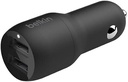 Belkin CCB001BTBK Boost Charge Dual USB Car Charger 24 W+USB-A to USB-C cable