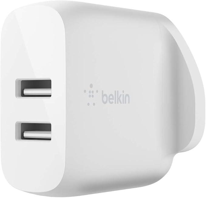 Belkin WCB002MYWH Boost Charge Dual USB-A Wall Charger 24W