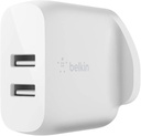 Belkin WCB002MYWH Boost Charge Dual USB-A Wall Charger 24W
