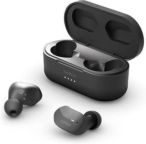 Belkin PAC002BTBK-GR Sounform True Wireless Stem Earbuds With Wireless Charging