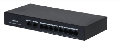 Dahua DH-PFS3010-8ET-65 10-Port Fast Ethernet PoE Switch – 8-Port PoE, 2 Uplink Ports, CCTV Network Switch