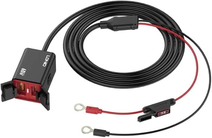 LDNIO C108 60W Waterproof Wired Fast Charger & Battery Connector for Motorcycles