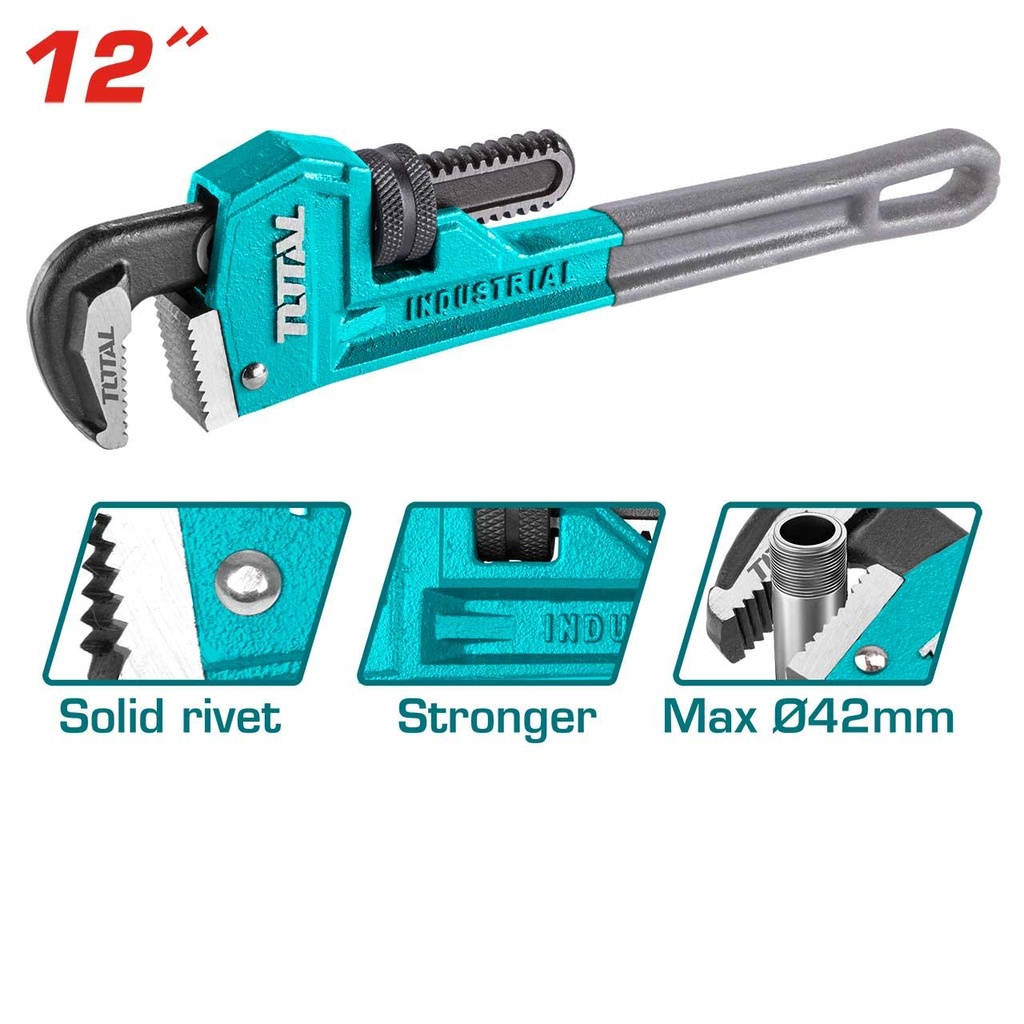 TOTAL THT171206 Pipe Wrench 300mm 12"
