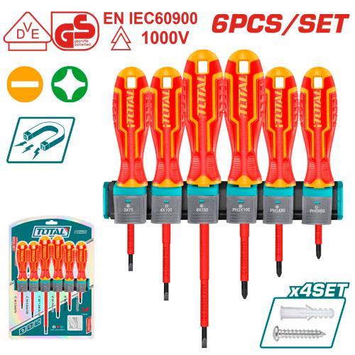 TOTAL (THTIS566) 6 Pcs insulated screwdriver set
