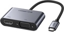UGREEN CM162-50505 USB-C to HDMI + VGA +USB 3.0 Converter with 100W PD.