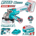Total TAGLI261521 Cordless 90W angle grinder
