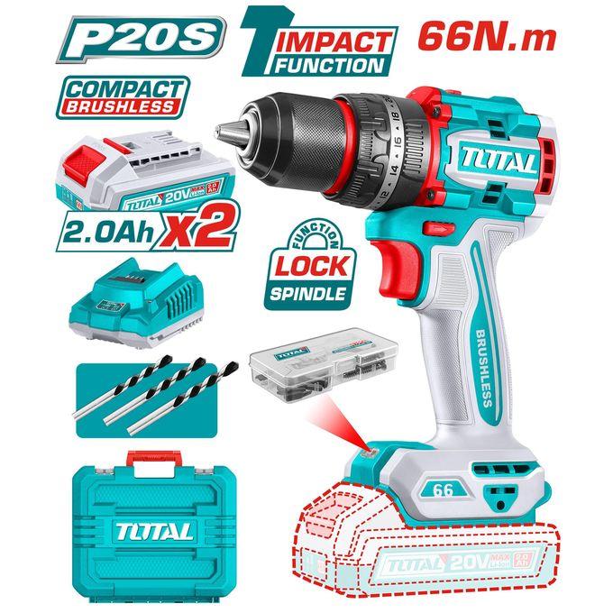 Total TIDLI20668 Compact Brushless Cordless Impact Drill