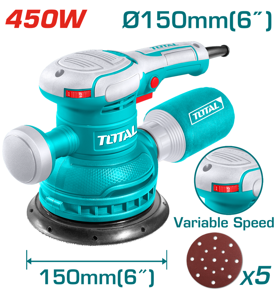 TOTAL TF2061506 Electric Rotary Sander 450W
