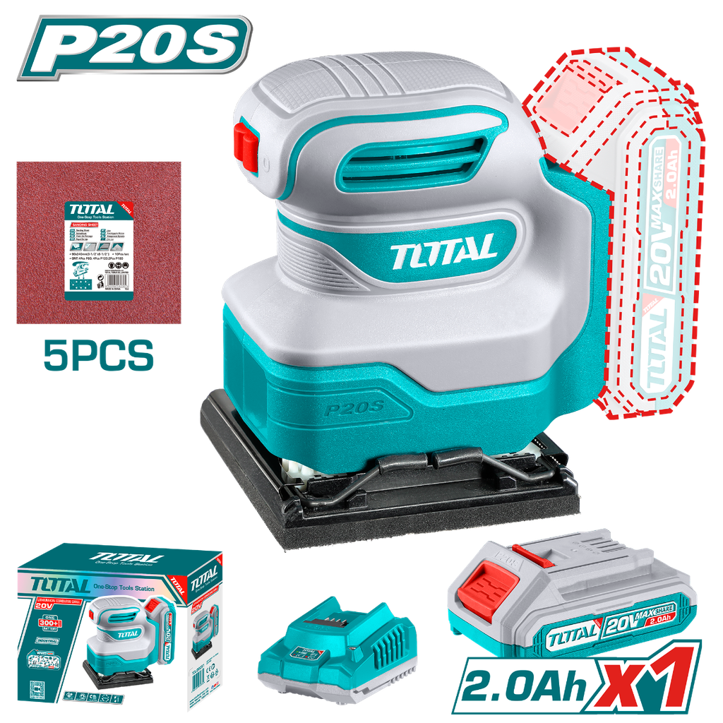 TOTAL TSHSLI20141 20V Cordless Sheet Sander