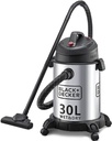 Black & Decker WV1450-B5 Vacuum Cleaner, 1610W 30L Wet and Dry Stainless Steel