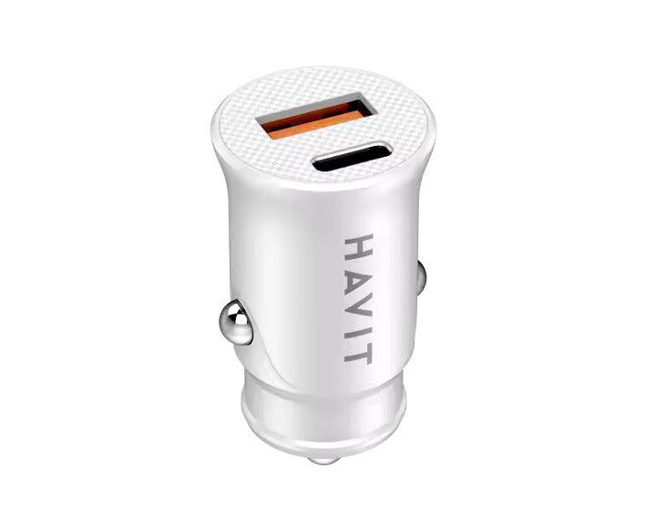 Havit CC2022 Super Mini Fast Charging USB C Car Charger 20W PD Car Charger Adapter