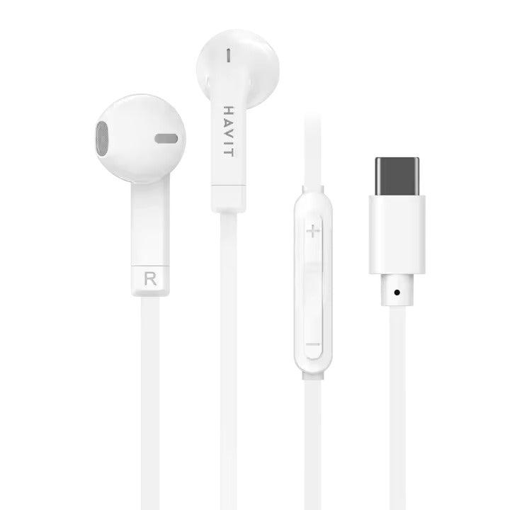 Havit E336C Sport Stereo Metal Bass Wired Earphones Type C with Microphone for Music