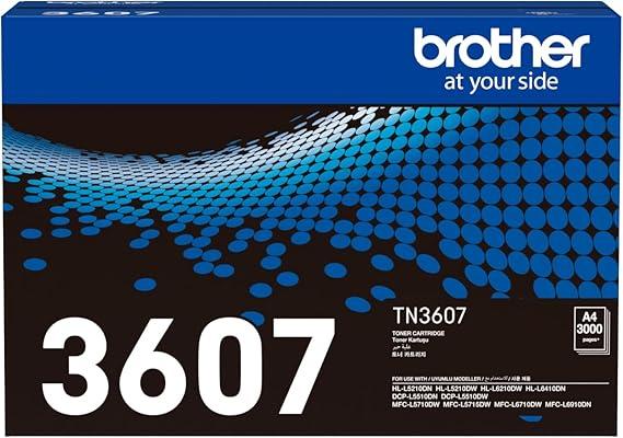 [TN-3607-ES-STM] Brother TN-3607 Standard Yield Toner Cartridge – Provides sharp, clear prints and reliable performance for consistent everyday office and home printing needs