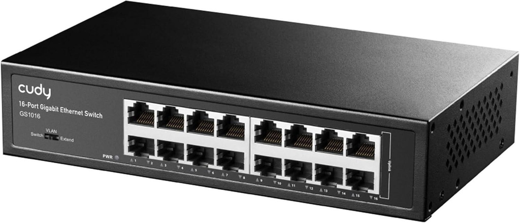 Cudy 16-Port Gigabit Rack-Mount Metal Network Unmanaged Switch (GS1016)