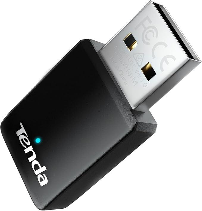 Tenda U11 AX900 Wi-Fi 6 USB Adapter – Dual-Band 600Mbps (5GHz) / 286Mbps (2.4GHz) for PC & Laptop