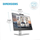 HP E34m G4 34 inch  WQHD Curved USB-C Conferencing Monitor, Integrated Webcam, Integrated Speakers,Height/Tilt Adjustable (40Z26AS)
