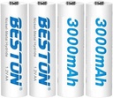 Beston 4PCS AA 3000mAh Rechargeable Battery