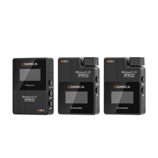 Comica Audio Boom X-D Pro D2 ultracompact 2-person digital wireless microphone system/recorder (2.4 GHz, black)