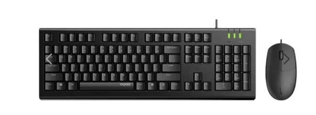 Rapoo X125S Wired Keyboard & Mouse Combo - Provides reliable and comfortable everyday computing with smooth typing and precise mouse control for home and office use