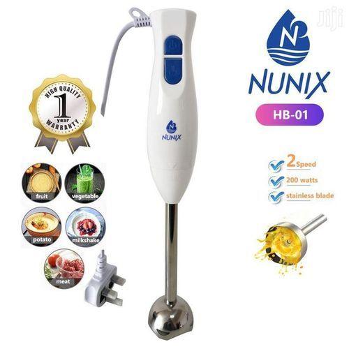Nunix HB-01 Hand Blender, 2-Speed with Stainless Steel Blades