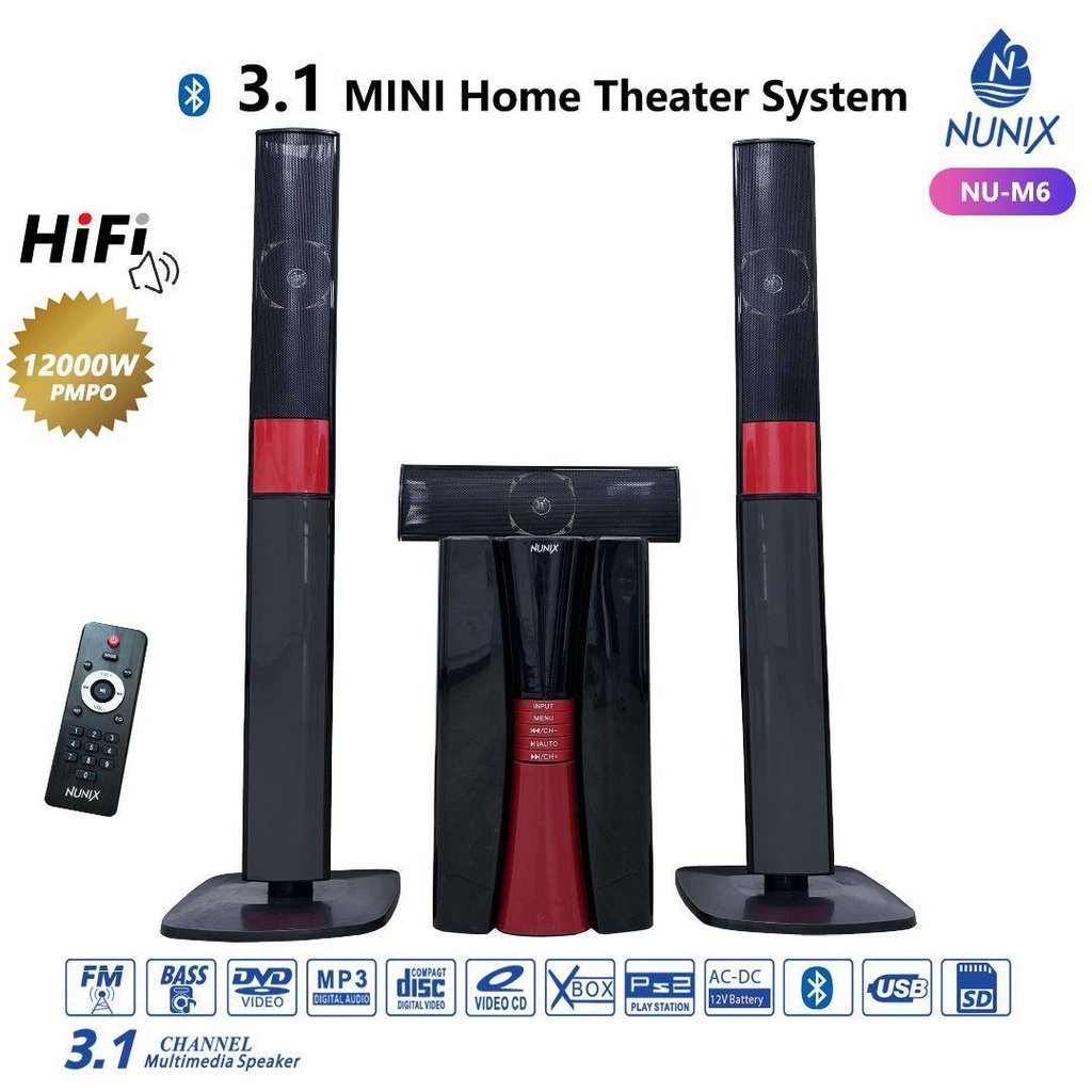 Nunix NU-M6 3.1 CH Mini Home Theater System