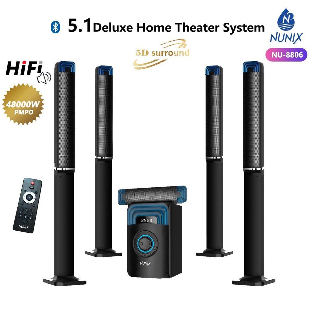 Nunix NU-8806 5.1 CH Deluxe Home Theater System